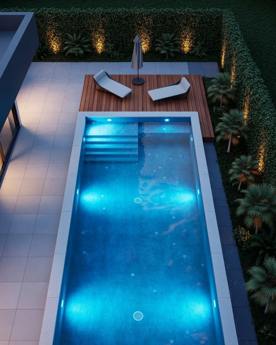 Modern Pool Designs with Stunning Night Lighting for Your Backyard