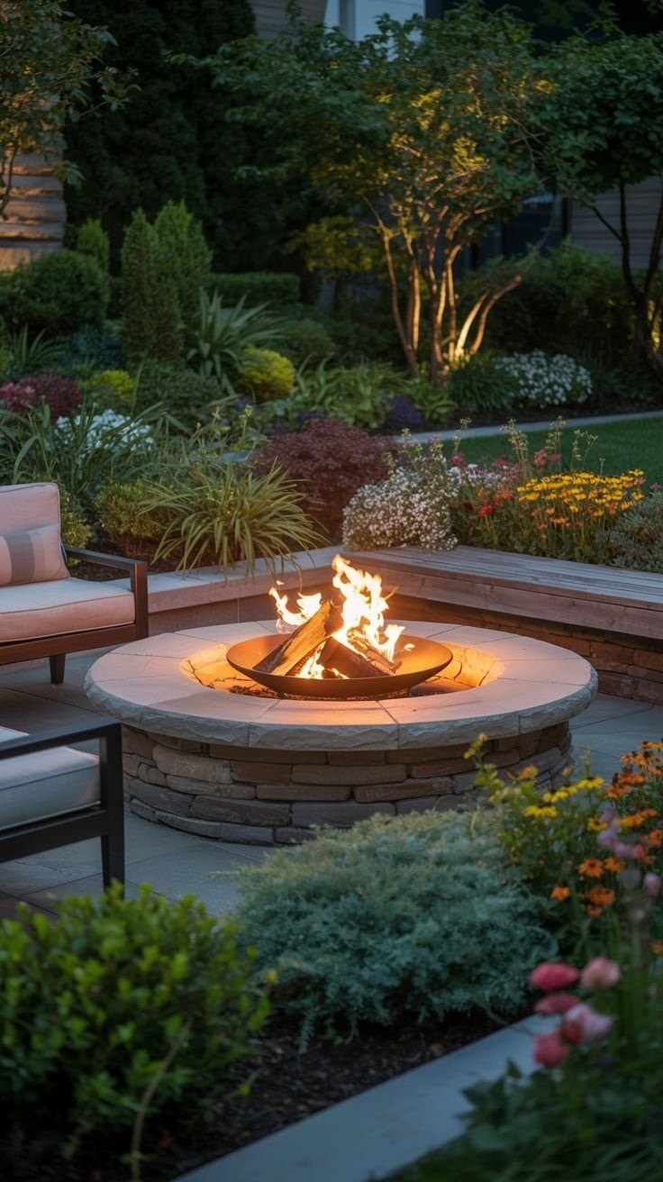 Backyard Oasis: Fire Pit Bliss & Inspiring Garden Layouts