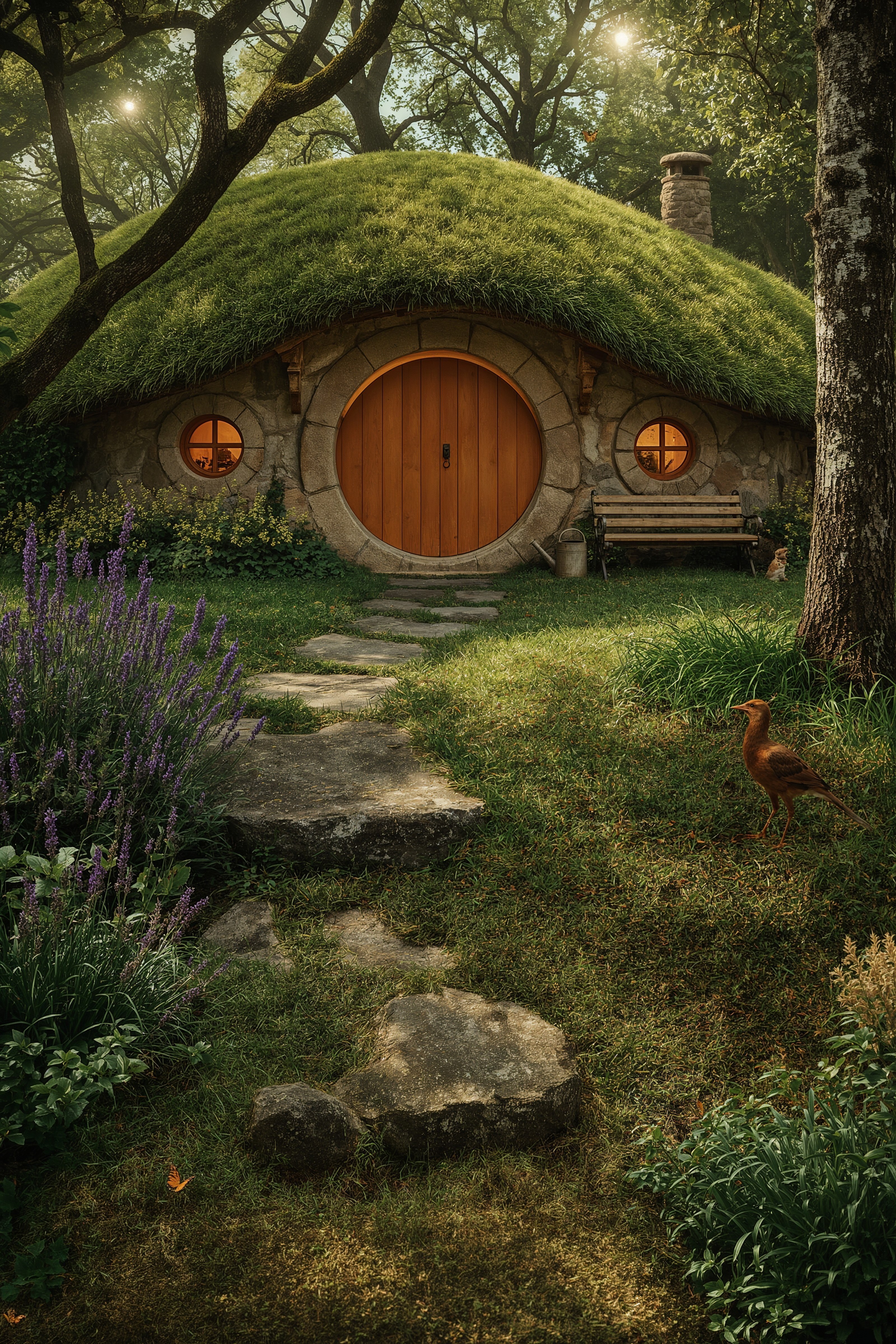 Magical Hobbit House: Enchanting Forest Garden Dwelling