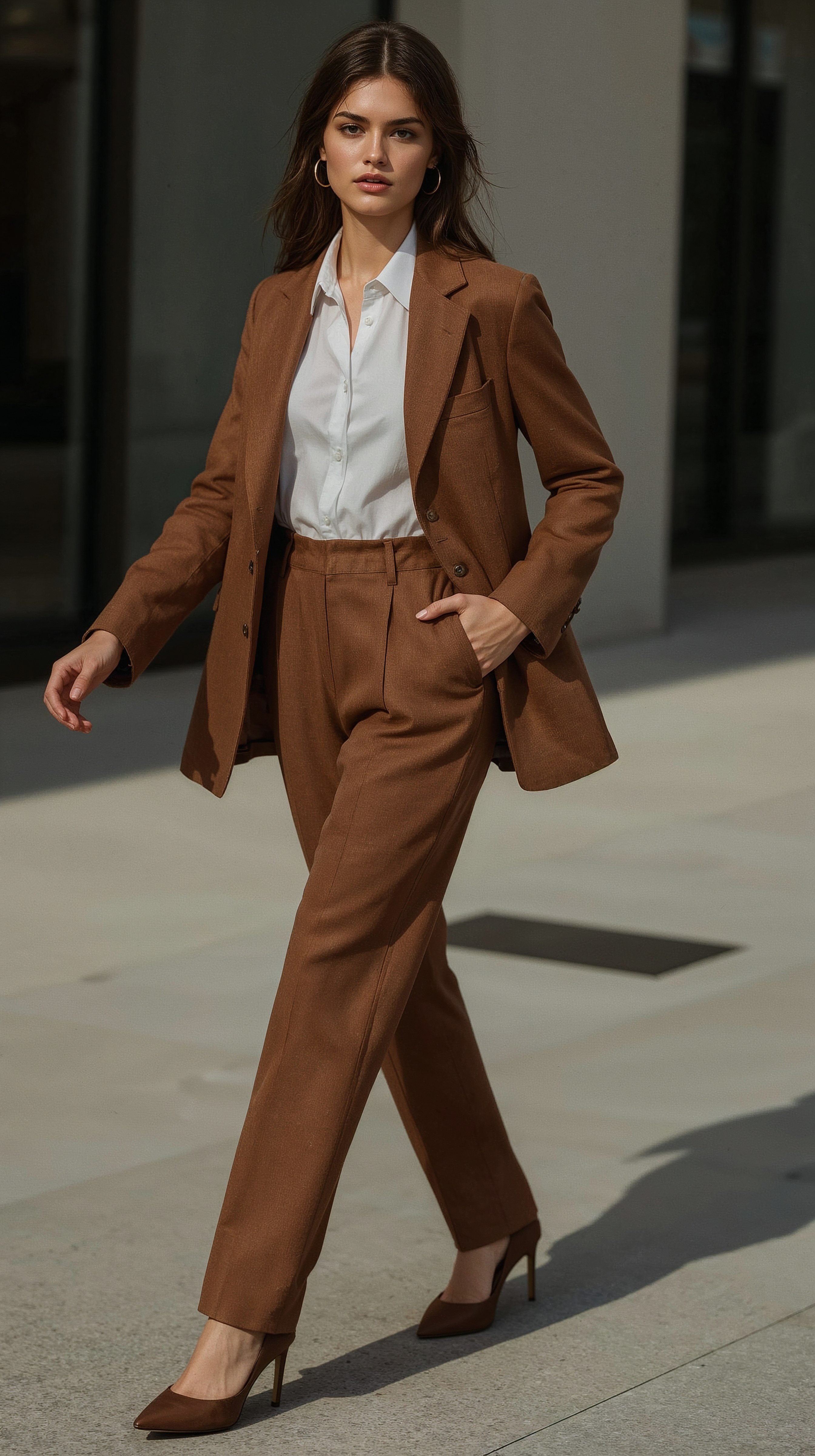 Styling Brown Pants: Chic Business Casual Outfits with Blazers