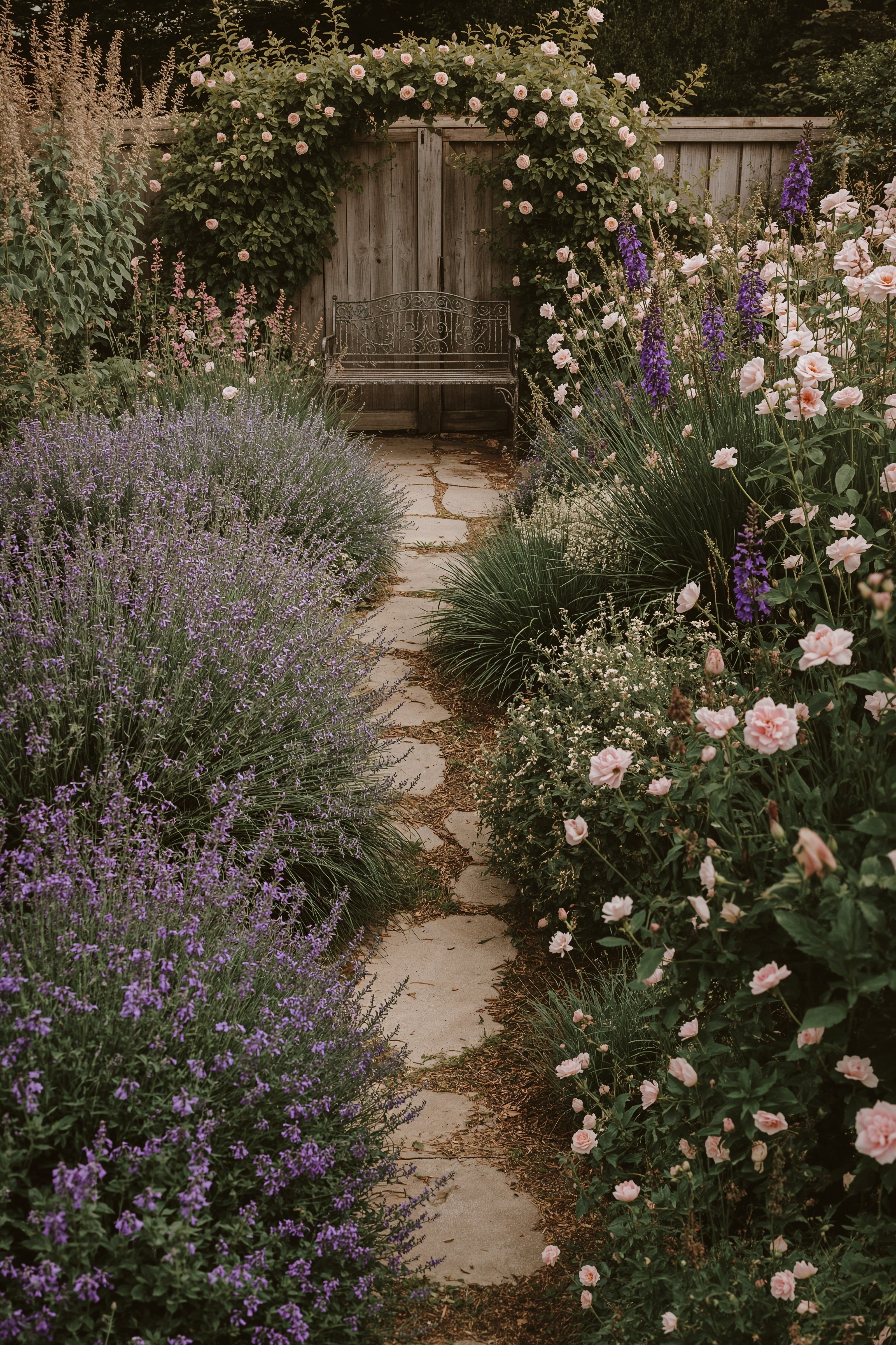 Fast & Colorful Cottage Garden Landscape with Vibrant Borders