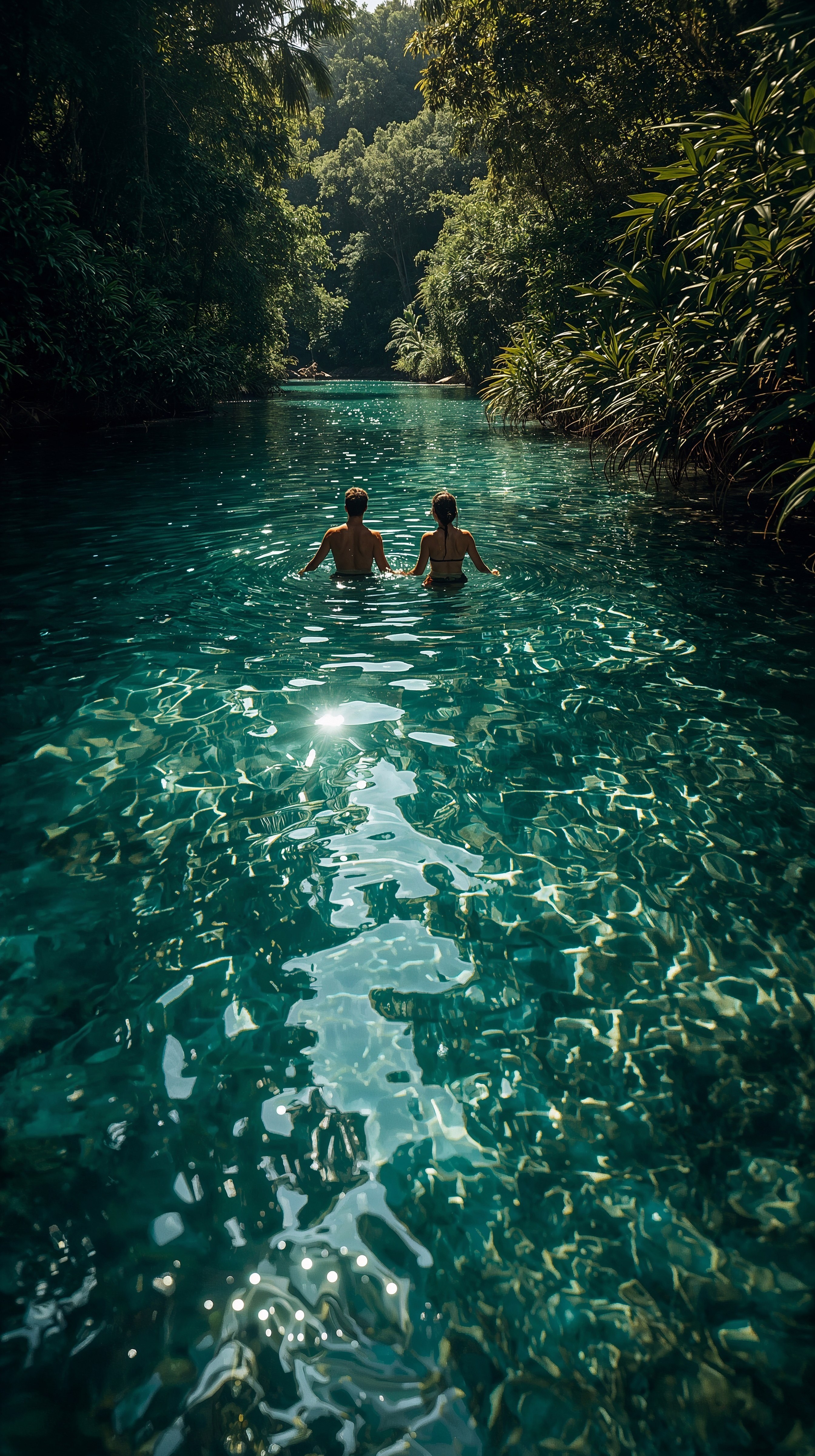 Exotic Vacation Spot: Turquoise Waters & Lush Jungles