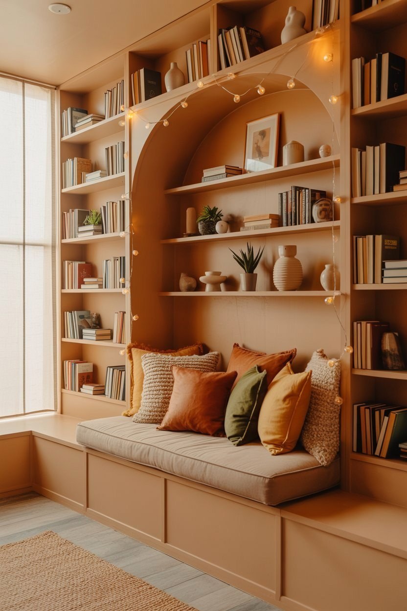 Cozy Small Room Makeover: Apartment Bookshelf Inspiration