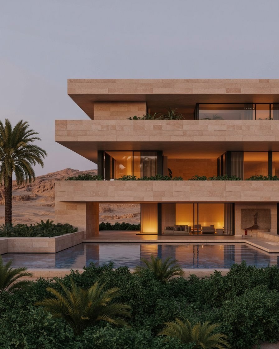 Desert Oasis: Modern Villa Architecture Embracing Nature