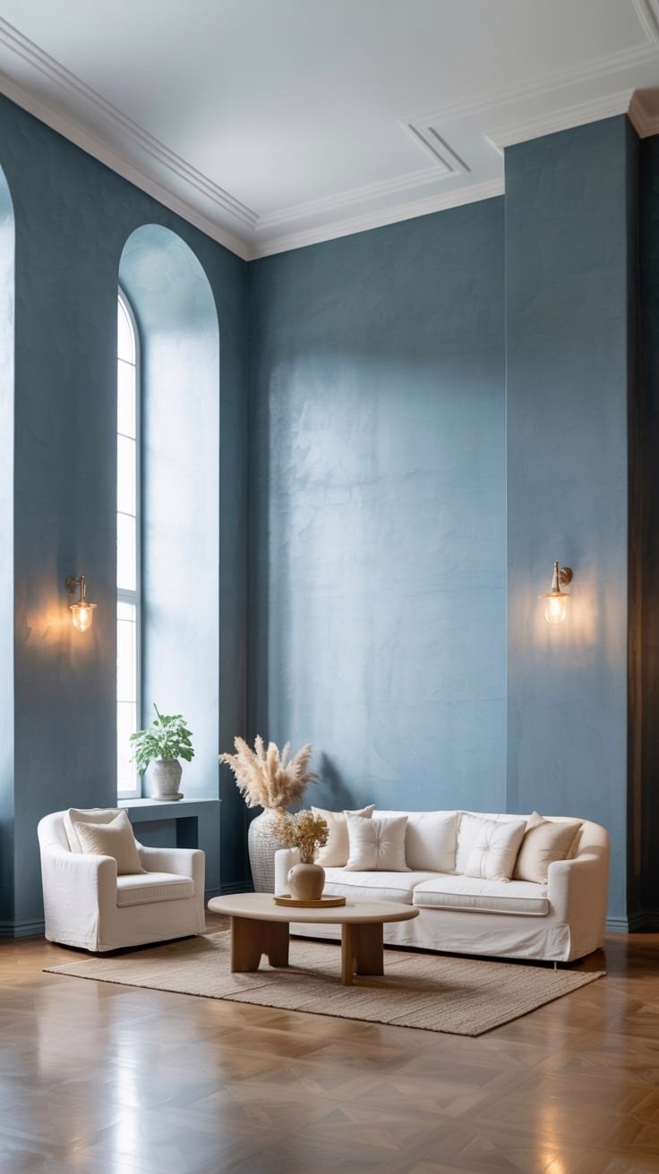 Dusty Blue Walls: Bold Interior Paint Color Statements