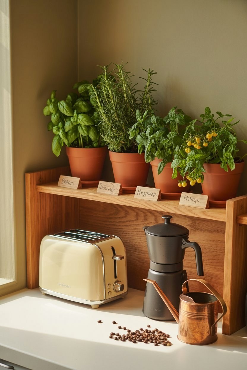 Apartment Kitchen Garden Setup: Potted Veggies Meet Chic Design