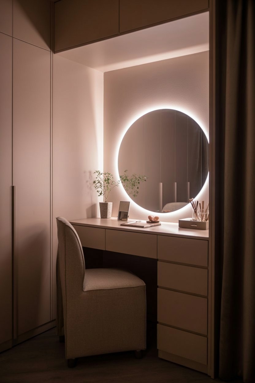 Chic Vanity Nook: Small Bedroom Design Ideas