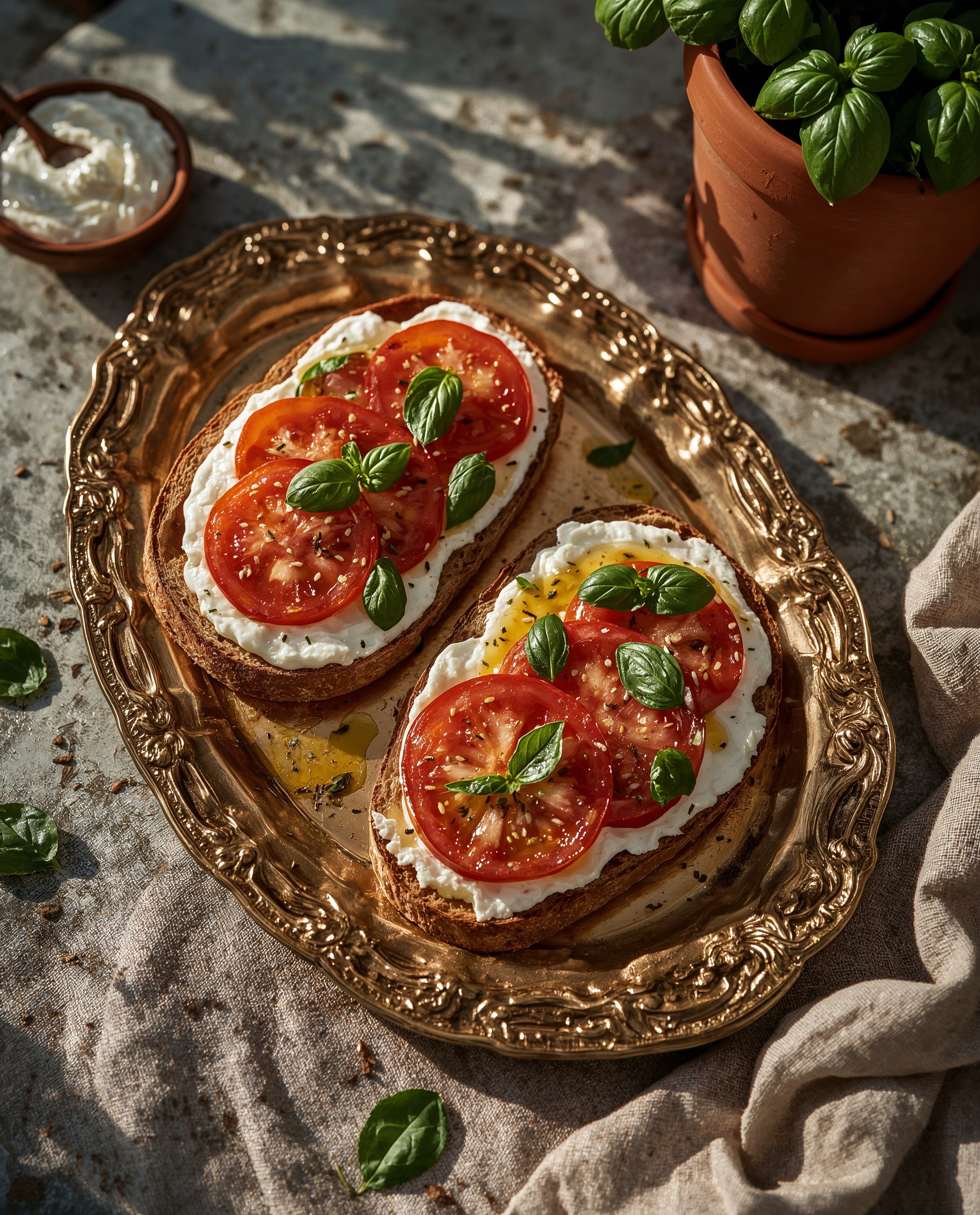 Garden-Fresh Sourdough Toast: Savory Snacks Aesthetic Delight