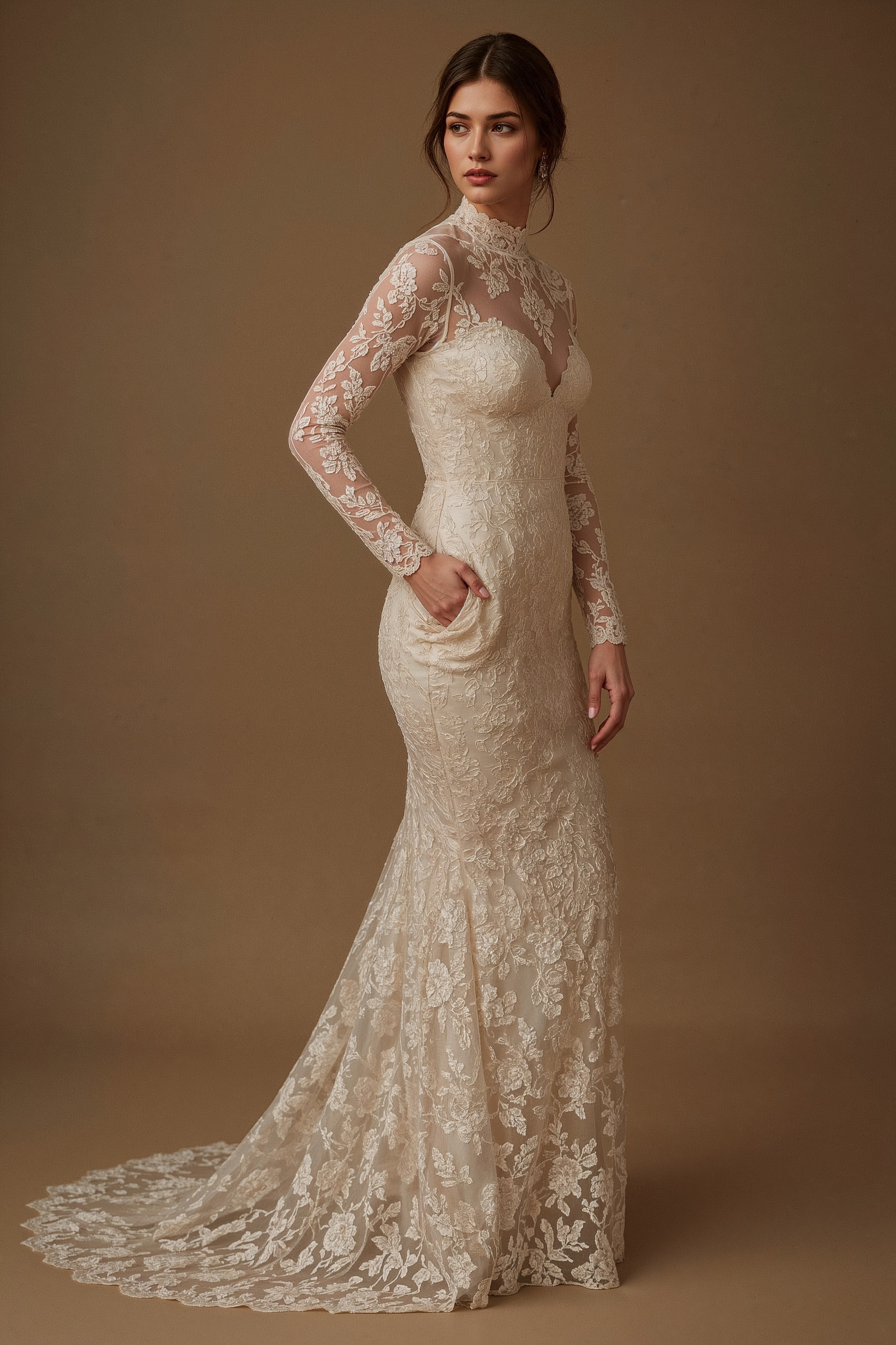 Vintage Lace Mermaid Wedding Dress: Timeless Elegance