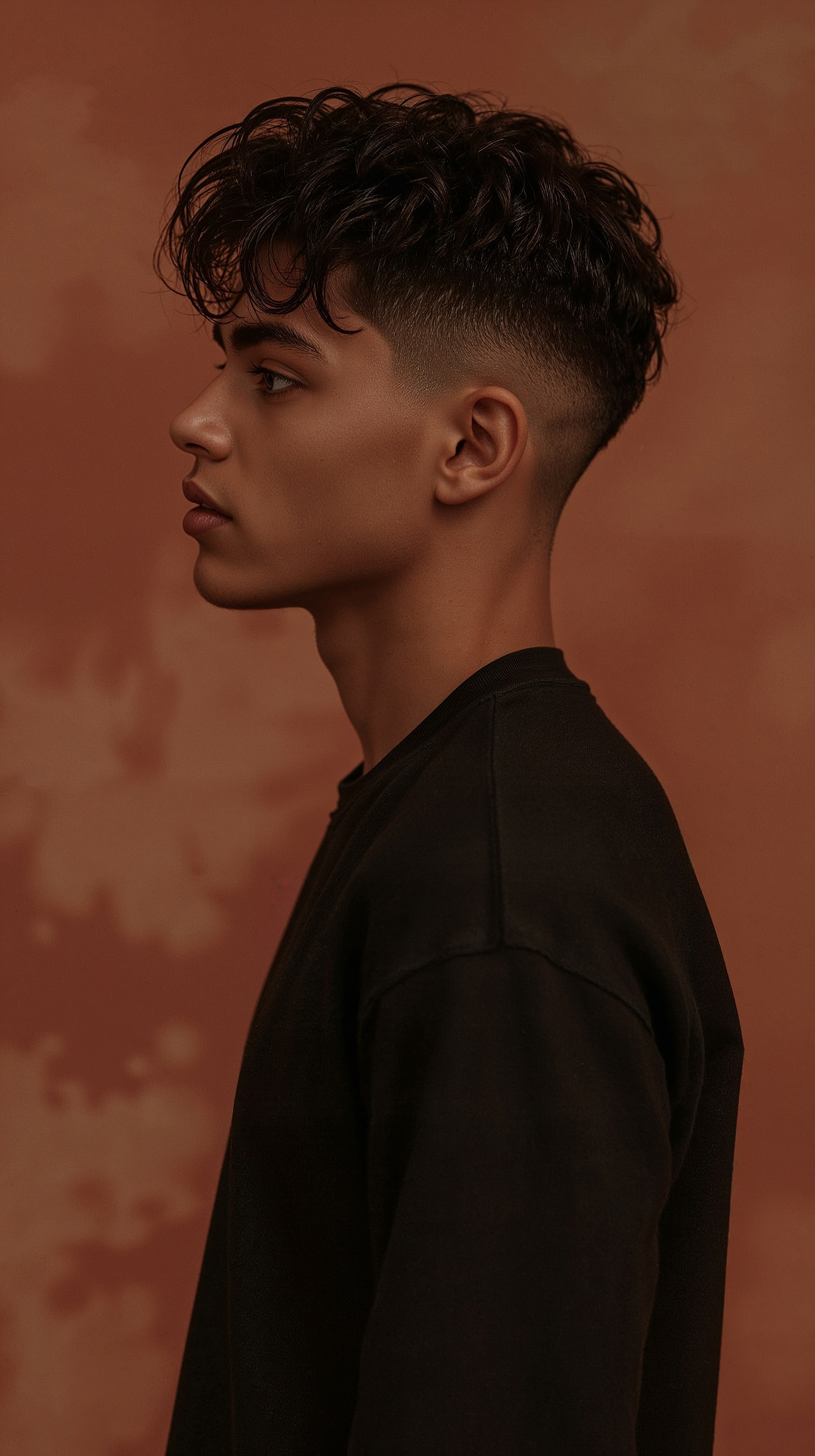 Curly Comb Over Fade: Textured Curls, Clean Lines