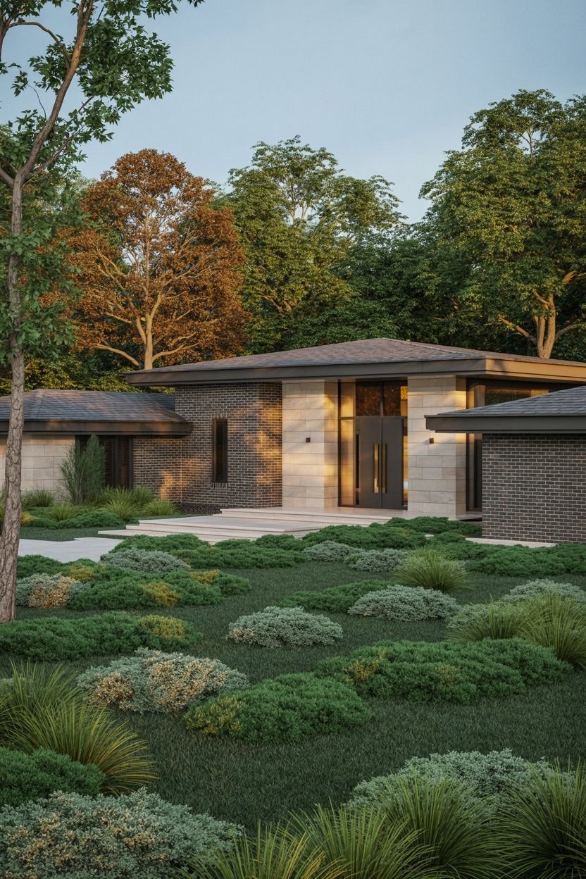 Refined Modern Ranch: Chic Single Story Home Design