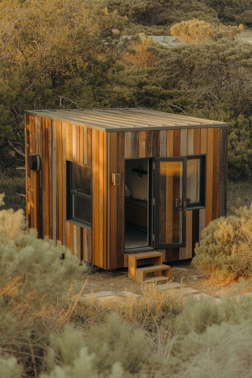 Build a Cozy Minimalist Tiny House with Reusable Materials
