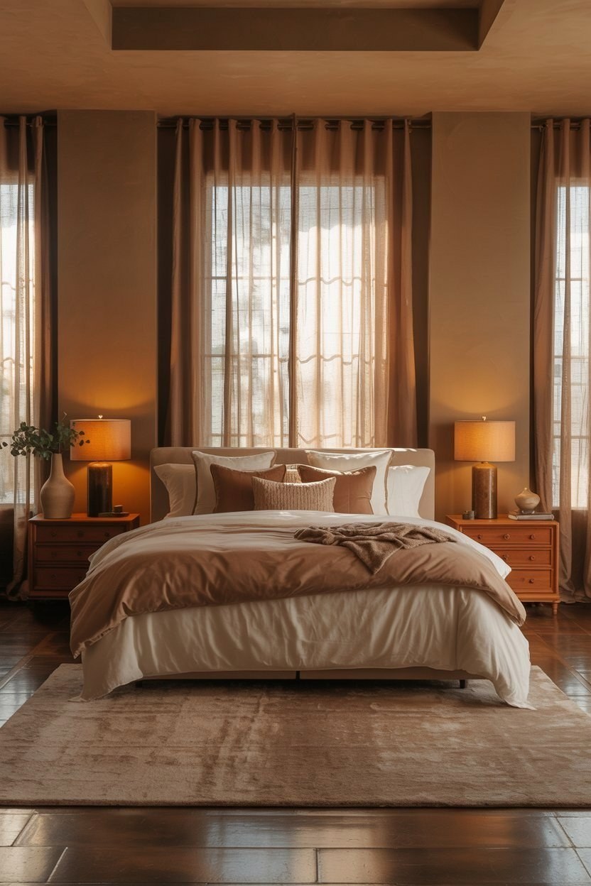 Dreamy Cozy Master Bedroom: Warm Neutral Tones for Ultimate Relaxation