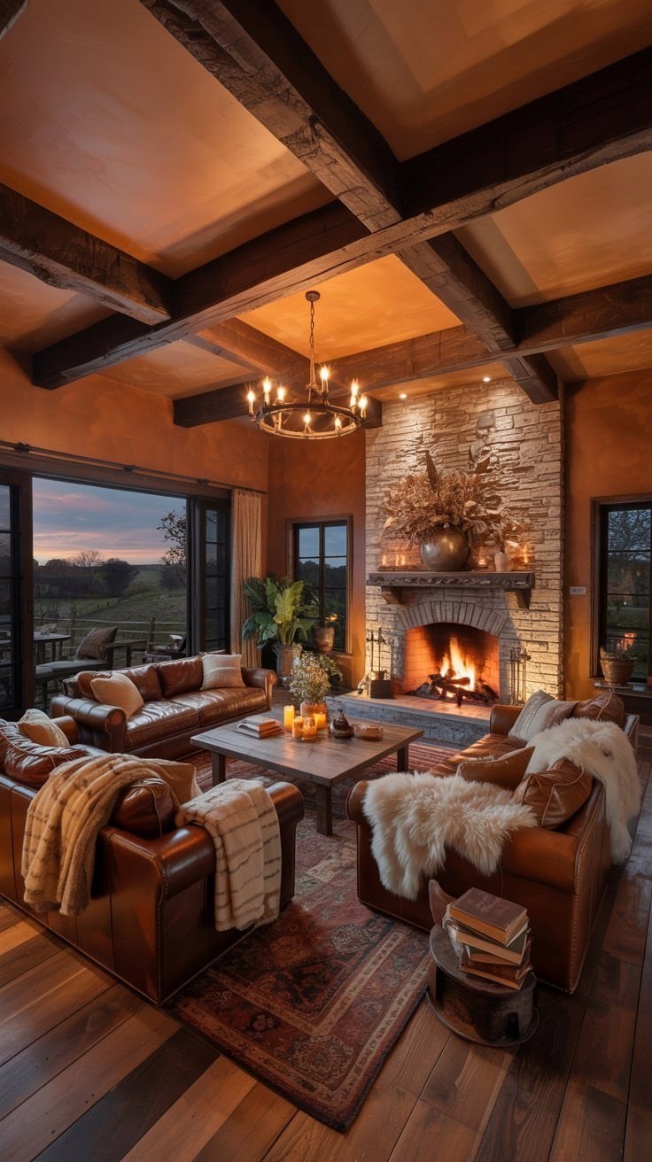 Rustic Modern Farmhouse Living Room: Cozy Cottage Charm