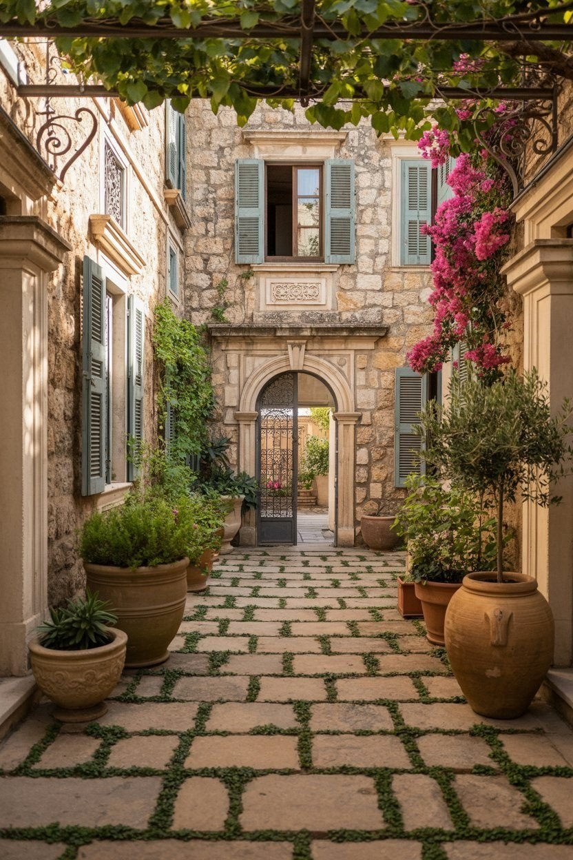 Mediterranean Garden Design: Timeless Stone Courtyard Architecture