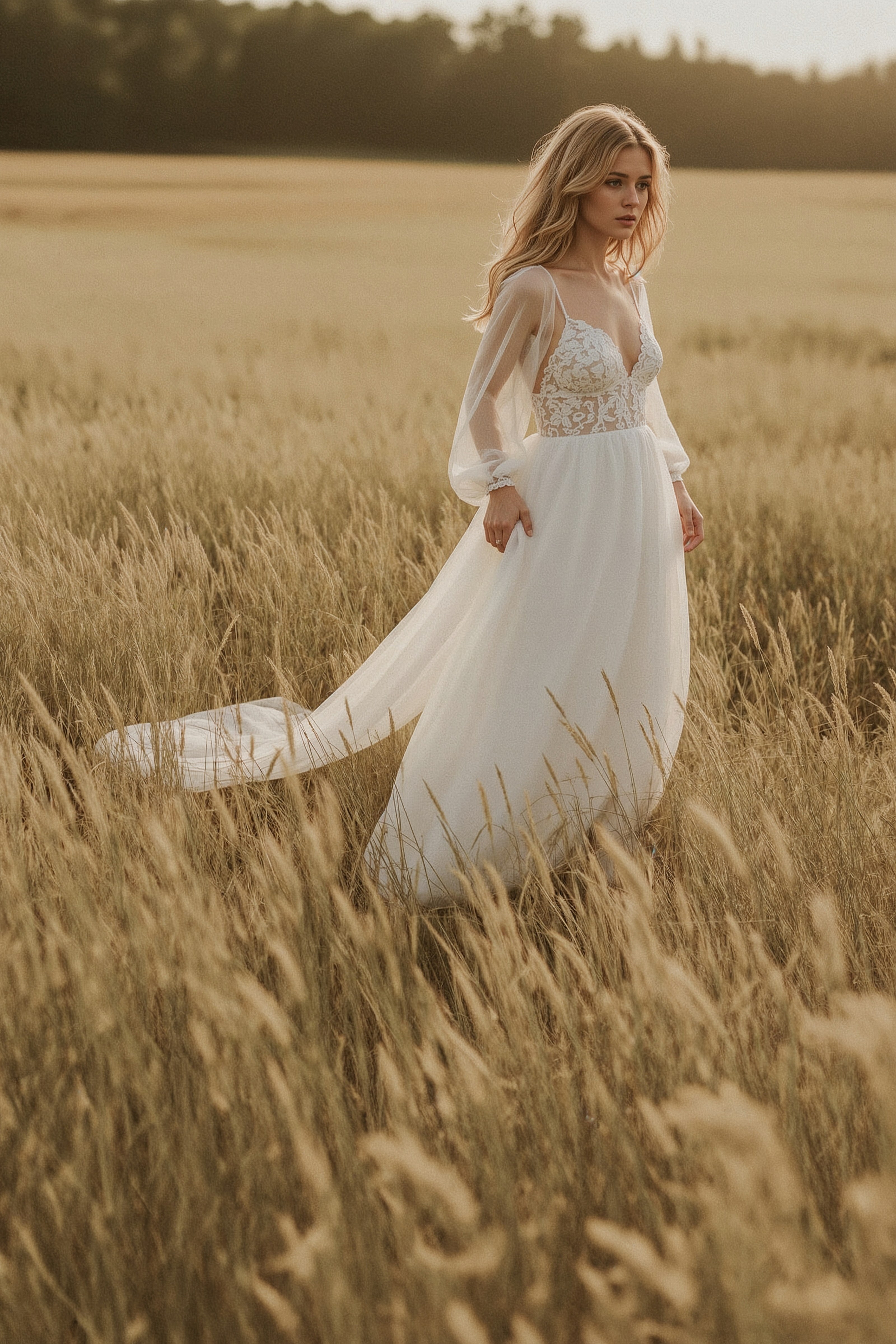 Ethereal Garden Wedding Dress: Bohemian Fairytale Bridal Style